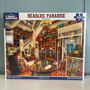 White Mountain Readers Paradise‎ Larger Pieces Puzzle. 1,000 Pieces. NWOT.